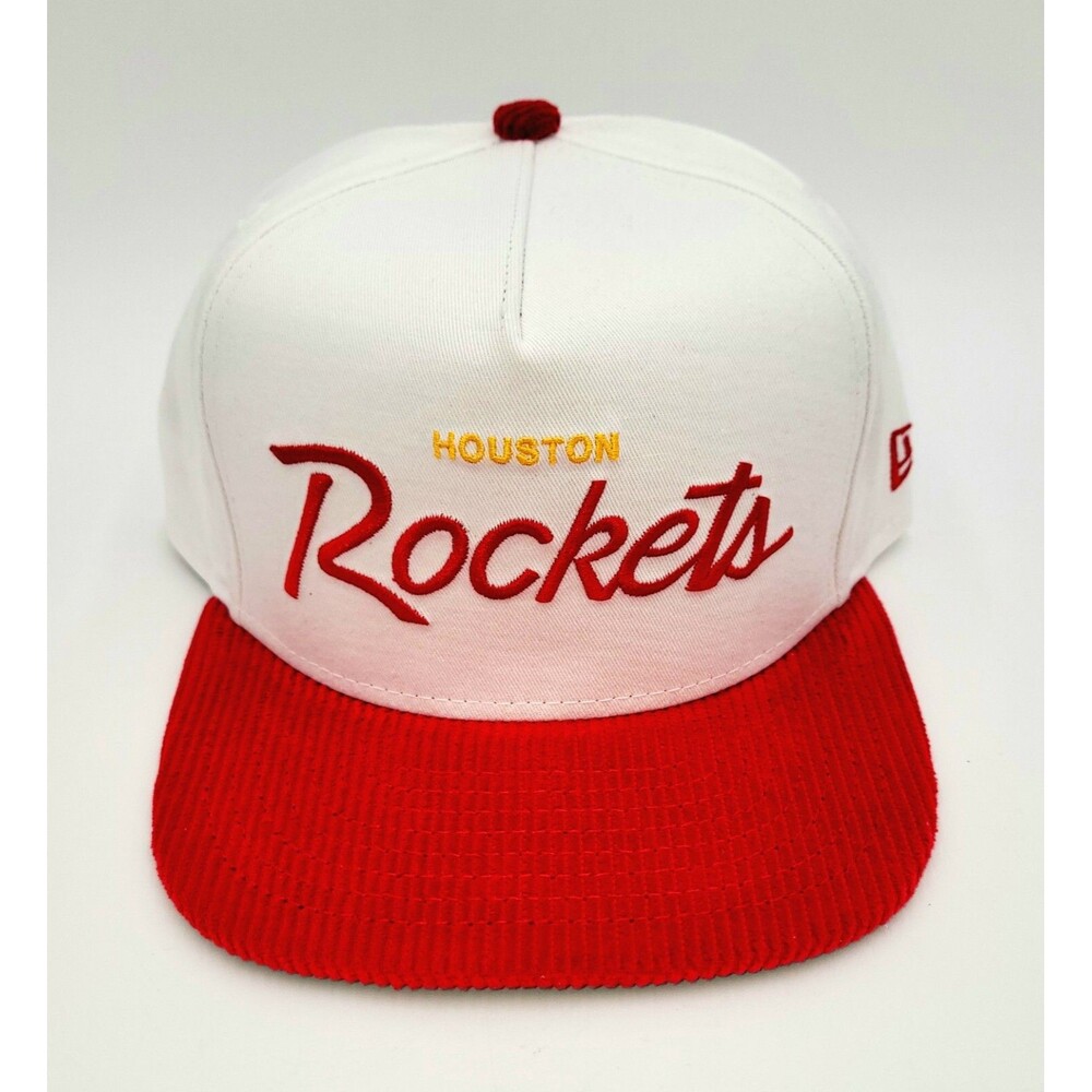 Houston Rockets New Era 9Fifty Script Corduroy Bill Adjustable Snapback Hat Cap